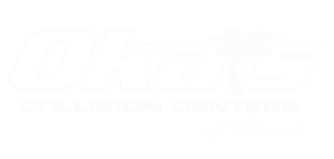 Okas Collision Center - White Logo